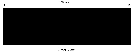 Ribbon Core 25mm 130mm wide Front View