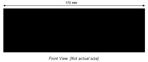 Ribbon Core 25mm 170mm wide Front View