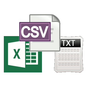 Asset Tracking for Text, CSV, & Excel Text Logo