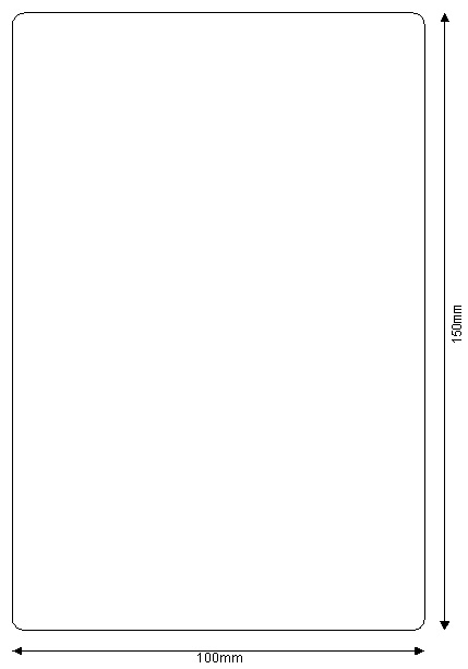 100mm x 150mm Blank Label NEL, Small 25mm Core